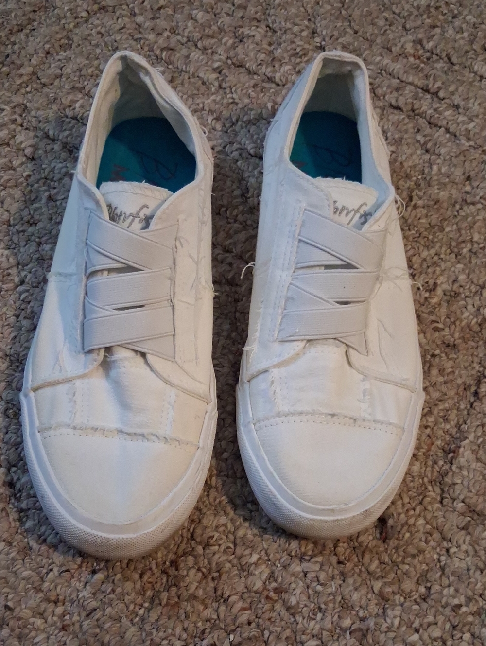 Women’s White Slip-On Canvas Sneakers with Elastic Cross Straps
